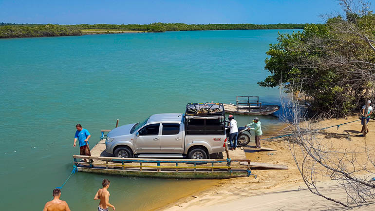 Ferry across river