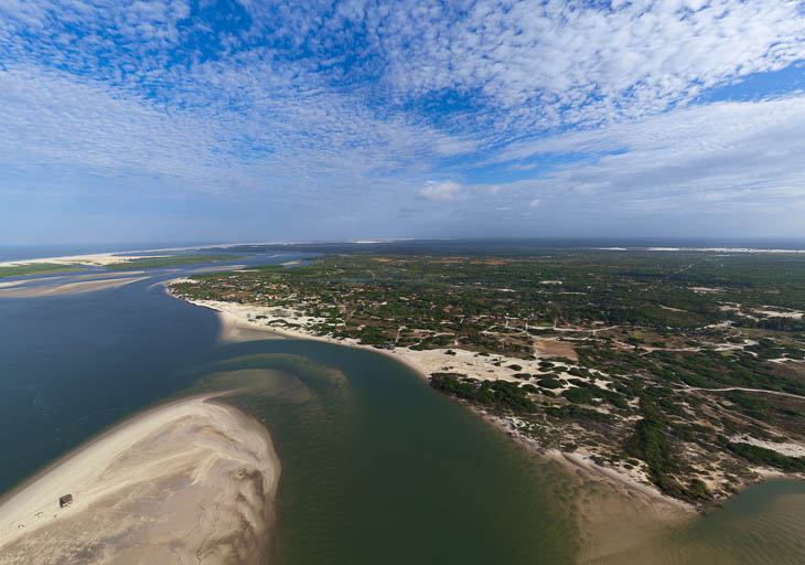 Flat water thanks to sandbanks